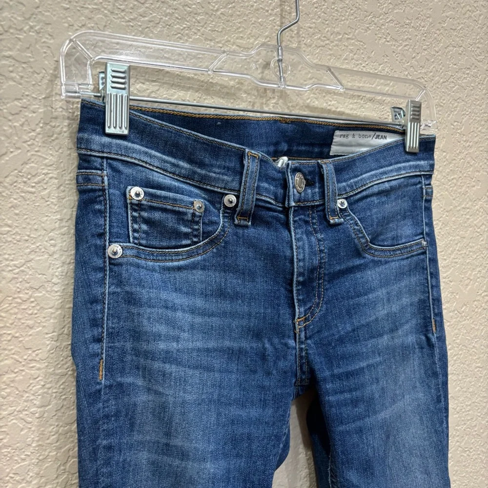 RAG & BONE Capri Denim Skinny Jeans in Rae Size 25 Minimalist Emo Indie